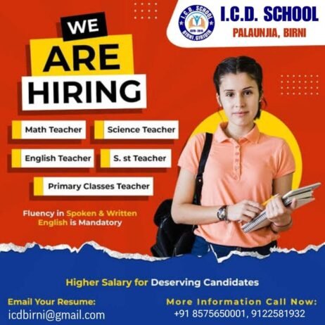 WE ARE HIRING! I.C.D. School – Palaunjia, Birni