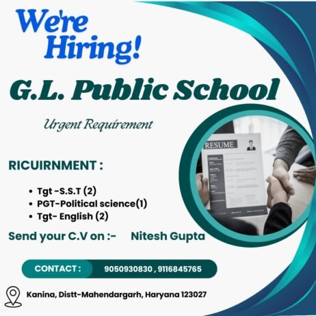 Job At G.L. Public School, Haryana