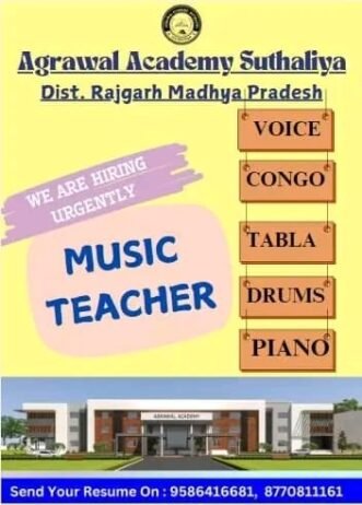 Urgent Recruitment at ! Agrawal Academy, Suthaliya M.P