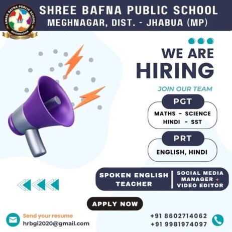 Join the Team at Shree Bafna Public School, Meghnagar