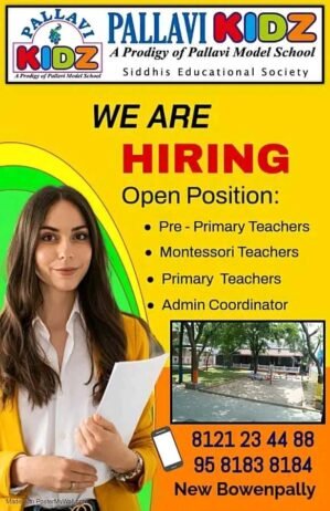 Teachers job in ! Pallavi Model School in Hyderabad, Telangana