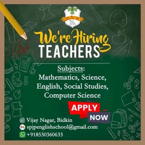 Exciting Career Opportunities! SPIP English School in Vijay Nagar, Bidkin, Is Hiring Teachers