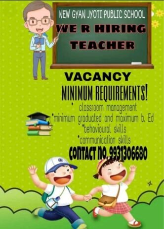 Teachers job in ! New Gyan Jyoti Public School in Patna, Bihar