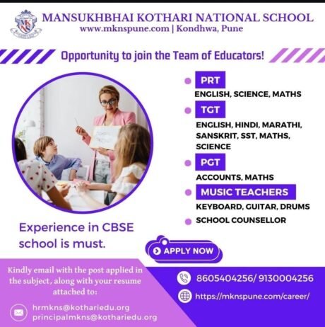 Introduction to Mansukhbhai Kothari National School,Pune