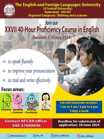Teacher Vacancies at  The English and Foreign Languages University (EFLU)
