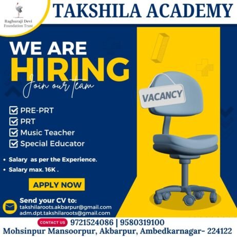 Teachers  Required at Takshila Academy