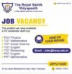 Teacher Recruitment at The Royal Sainik Vidyapeeth, Hisar, Haryana