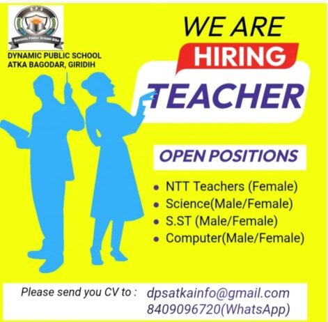 Teacher Recruitment at Dynamic Public School, Giridih, Jharkhand