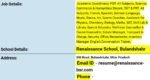 Teacher Vacancies at Renaissance School, Bulandshahr, Uttar Pradesh