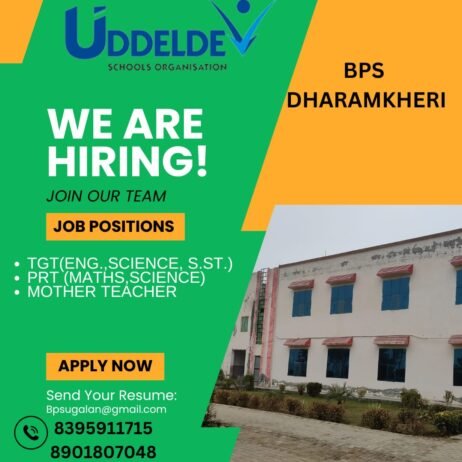 Teaching Job Opportunities at UddeLde Schools Organisation, BPS Dharamkheri, Haryana