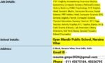 Teacher Recruitment at Gyan Mandir Public School, Naraina Vihar, New Delhi