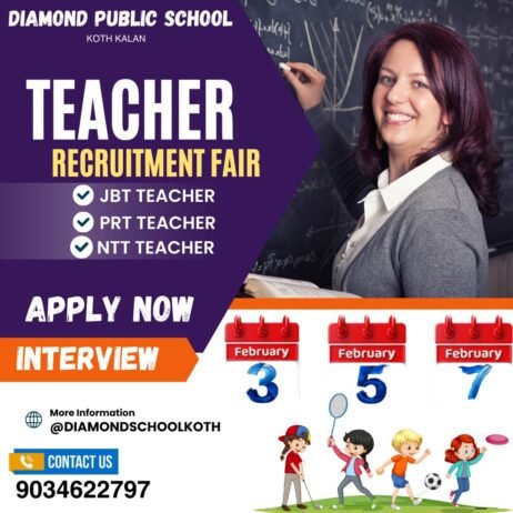 Job Opportunities at Diamond Public School, Koth Kalan, HISAR, Haryana