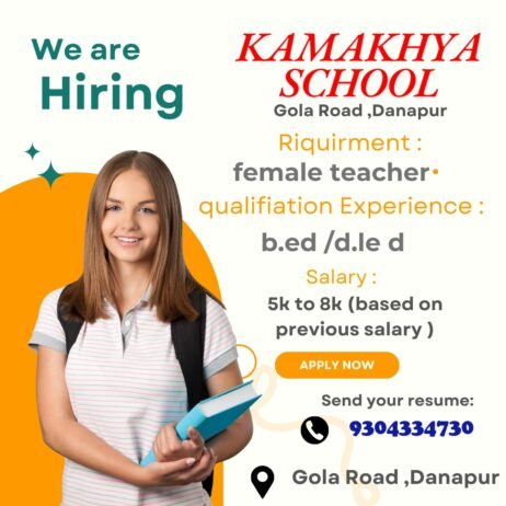 Teacher Vacancies Kamakhya School, Danapur, Bihar