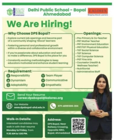 Teacher Recruitment at Delhi Public School (DPS), Bopal, Ahmedabad, Gujarat