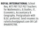 Teacher Recruitment at Royal International School, kotla vihar, West Delhi, Delhi