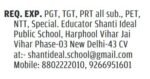 Enhance Your Teaching Career as a Teacher at Shanti Ideal Public School,New Delhi, Delhi