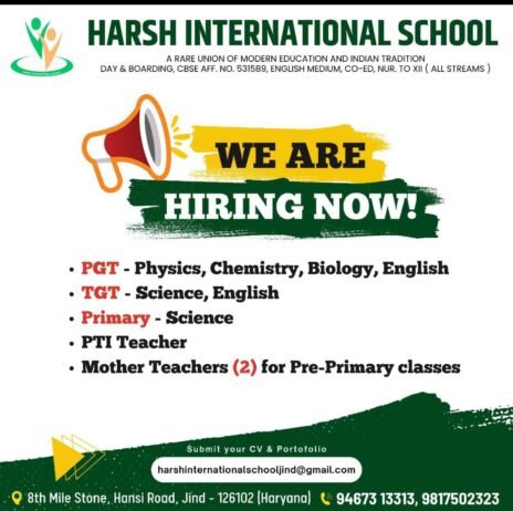 School Name(Harsh International School,Haryana,Jind)