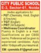 Job opportunity at City Public School,Gautam Buddh Nagar,Uttar Pradesh