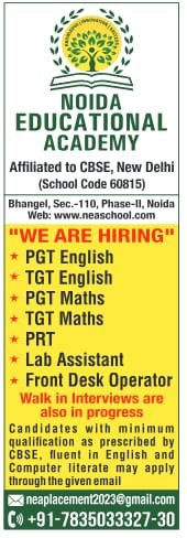Job Opportunity at Noida Educational Academy, Gautam Buddha Nagar, Uttar Pradesh