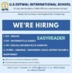 Teacher Recruitment at U.S. Ostwal International School, Chittorgarh, Rajasthan