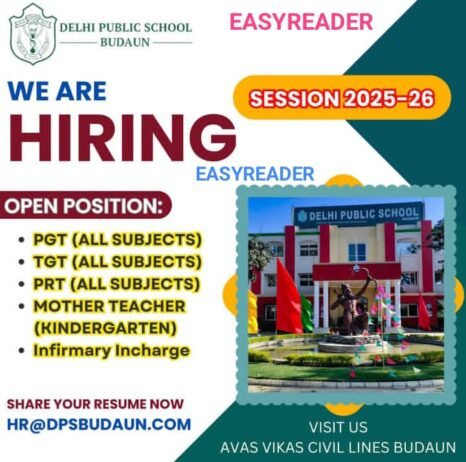 Teaching job at Delhi Public School Budaun Uttar Pradesh