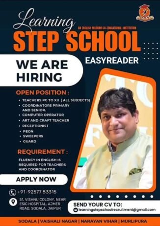 Teaching job in Jaipur | Learning Step School,  Sodala, Jaipur, Rajasthan